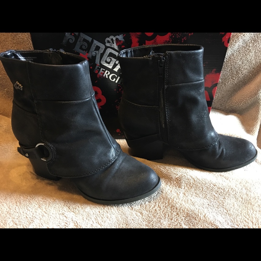 Fergalicious by Fergie black ankle boots